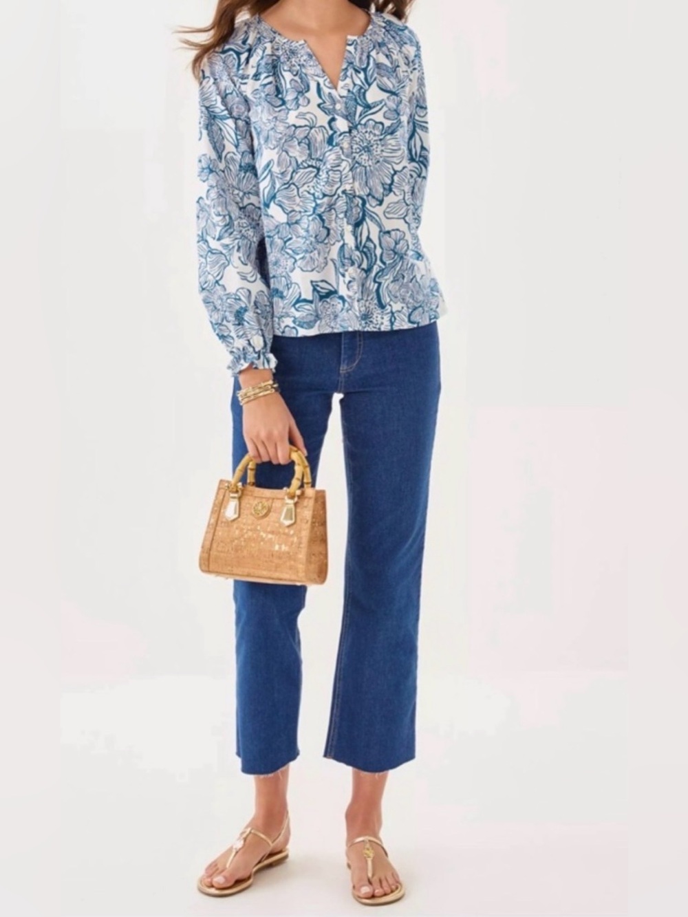 NWT Lilly Pulitzer XL Aldina Button Down Top “Coconut Unforgettable”✨Retail💲138 - Picture 3 of 10